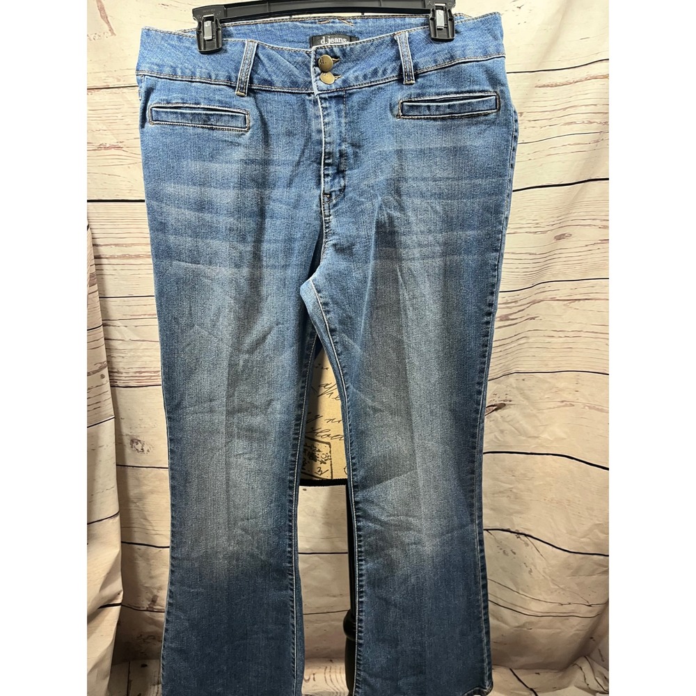 D Jeans Women's Medium Wash Bootcut Stretch Denim Jeans Size 14